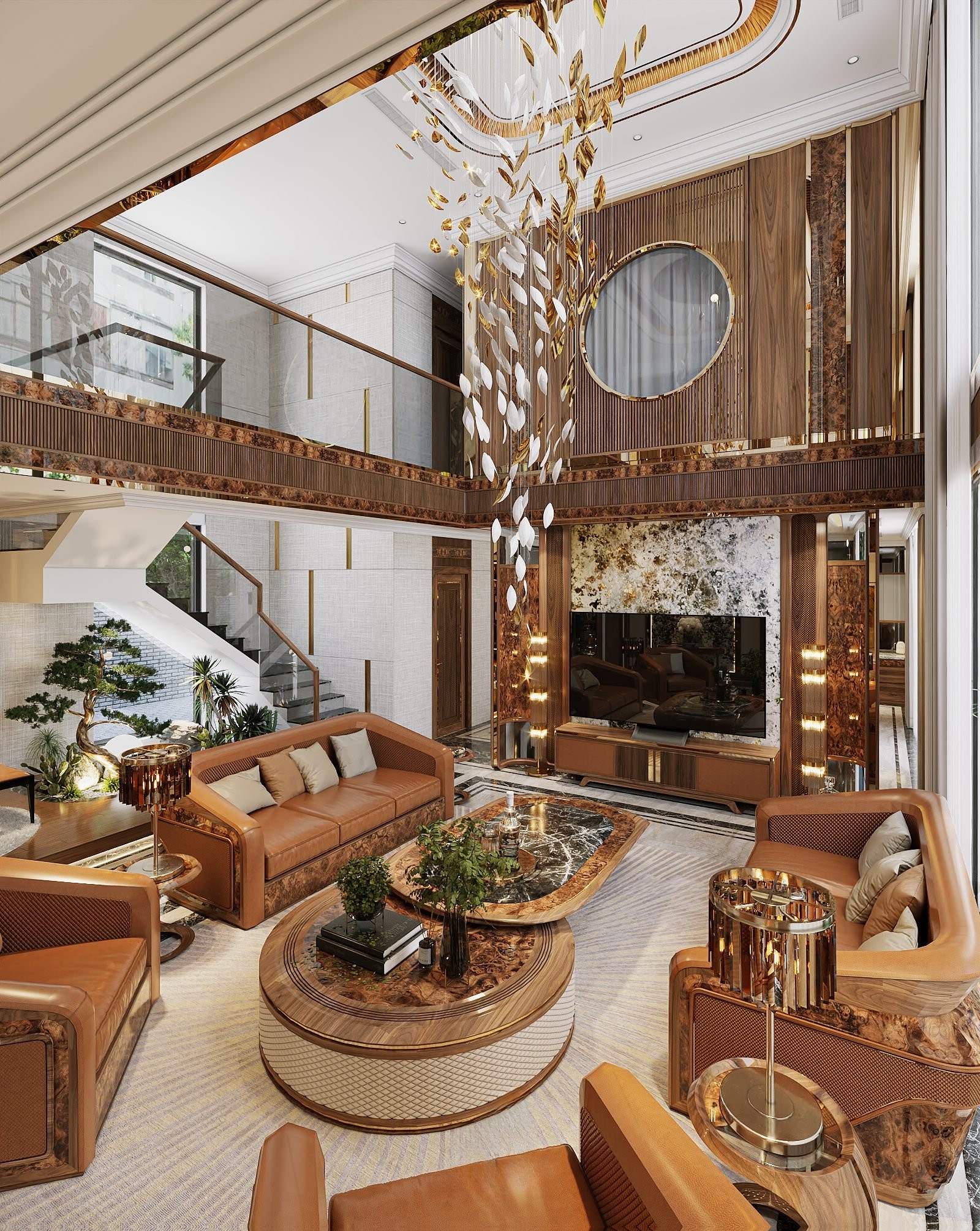 Bàn trà sofa hiện đại gỗ sồi Nga