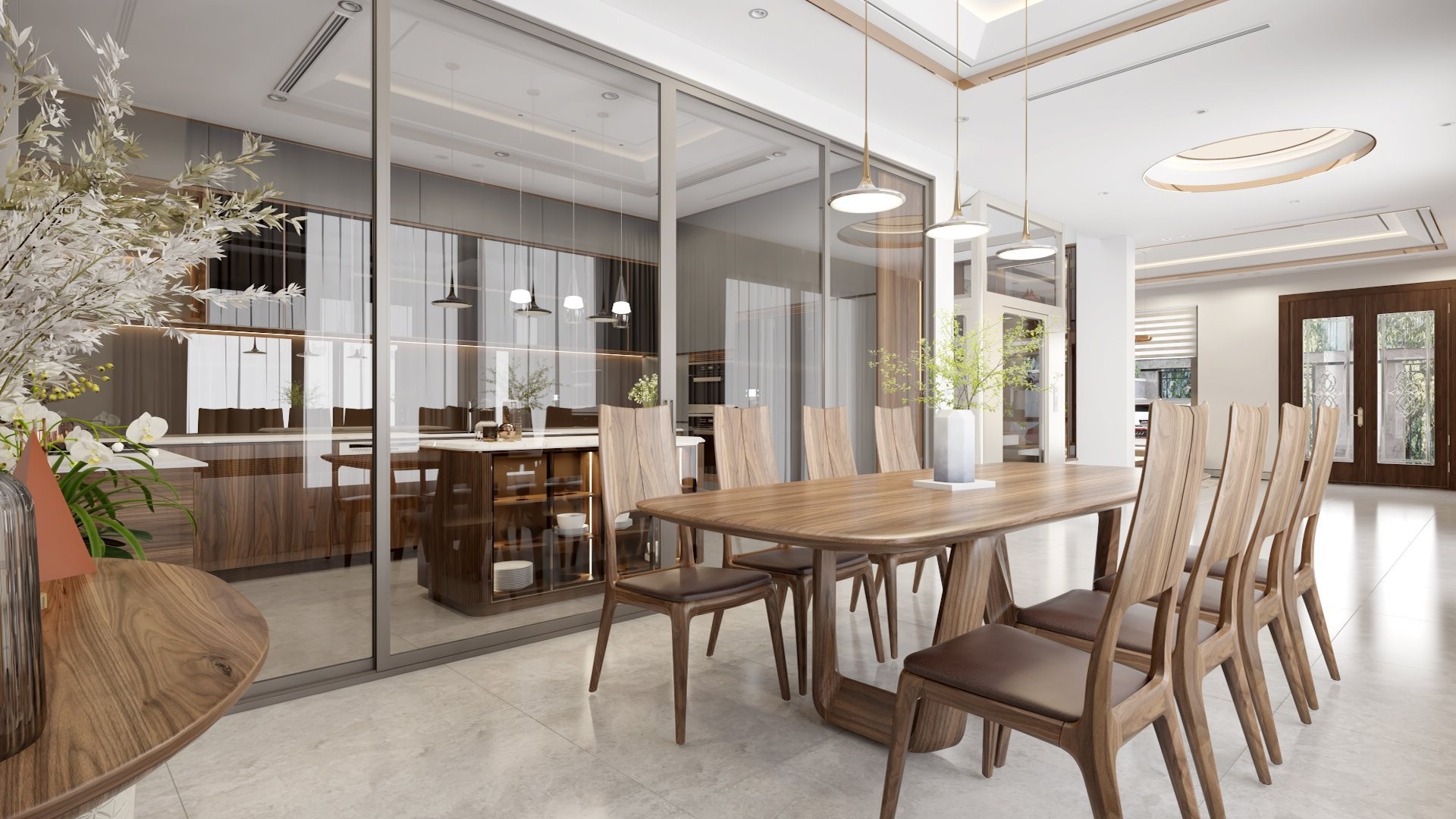 Bộ bàn ăn gỗ cao cấp