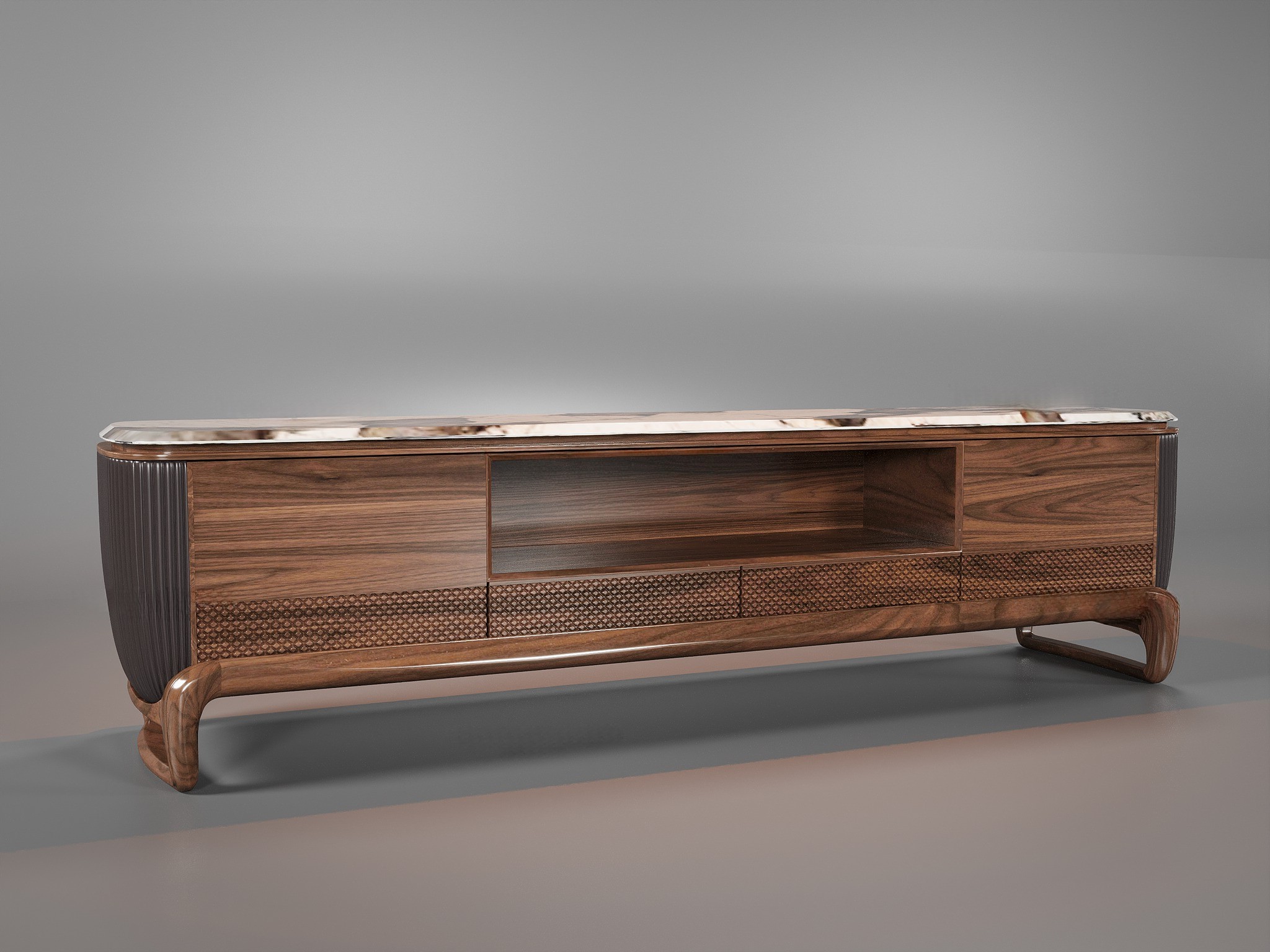 Kệ tivi gỗ óc chó hiện đại sang trọng