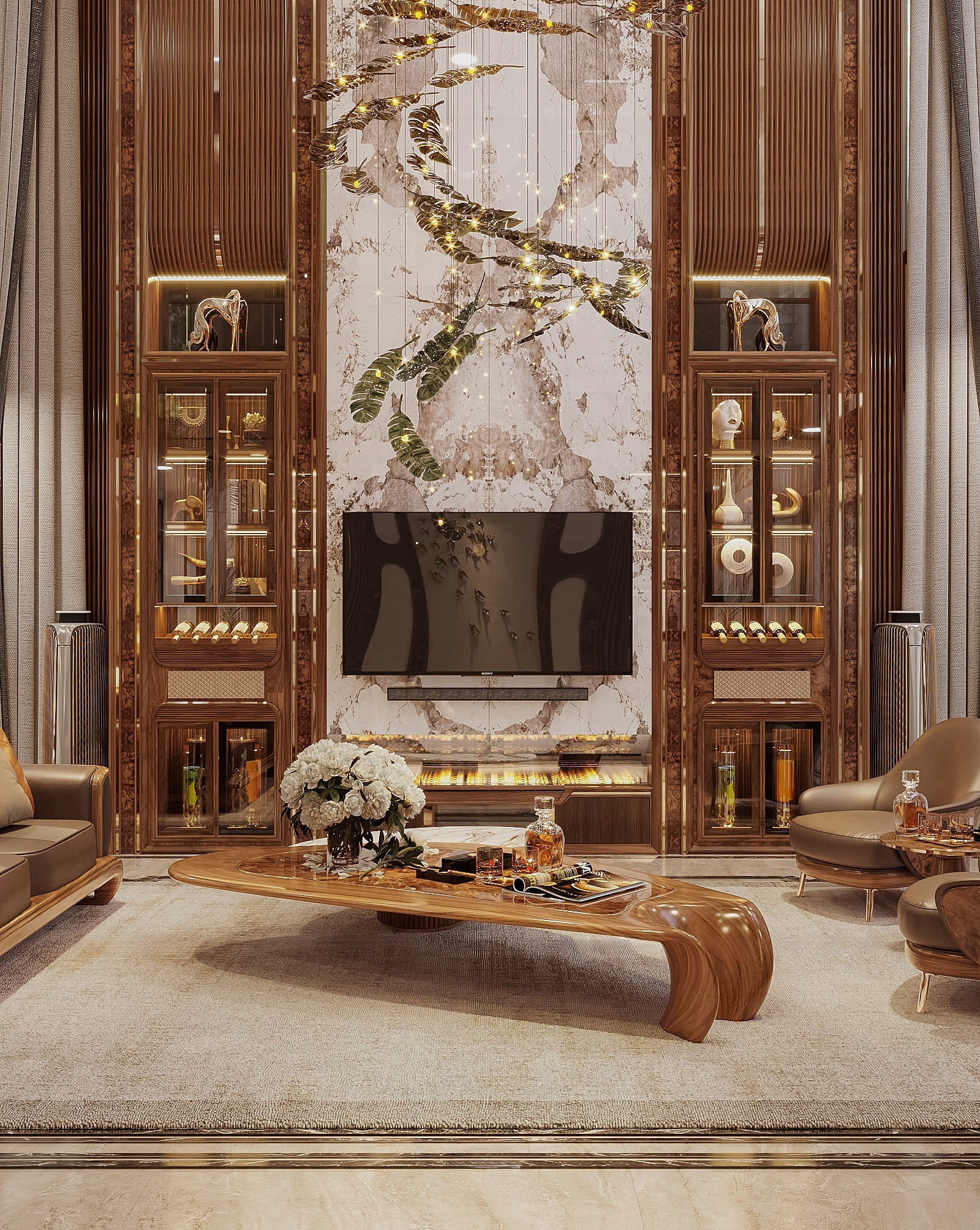 Mẫu bàn trà gỗ tự nhiên gỗ sồi Nga