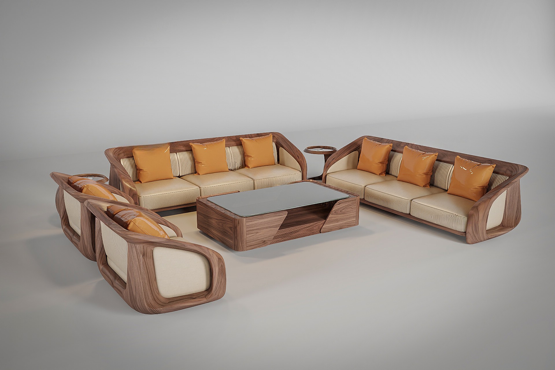 Mẫu ghế sofa gỗ đẹp gỗ sồi Mỹ hiện đại