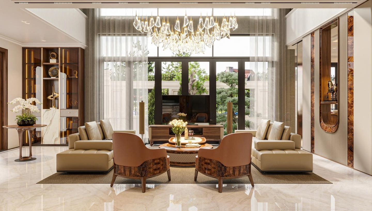 Phòng khách đẹp đơn giản hiện đại và gọn gàng