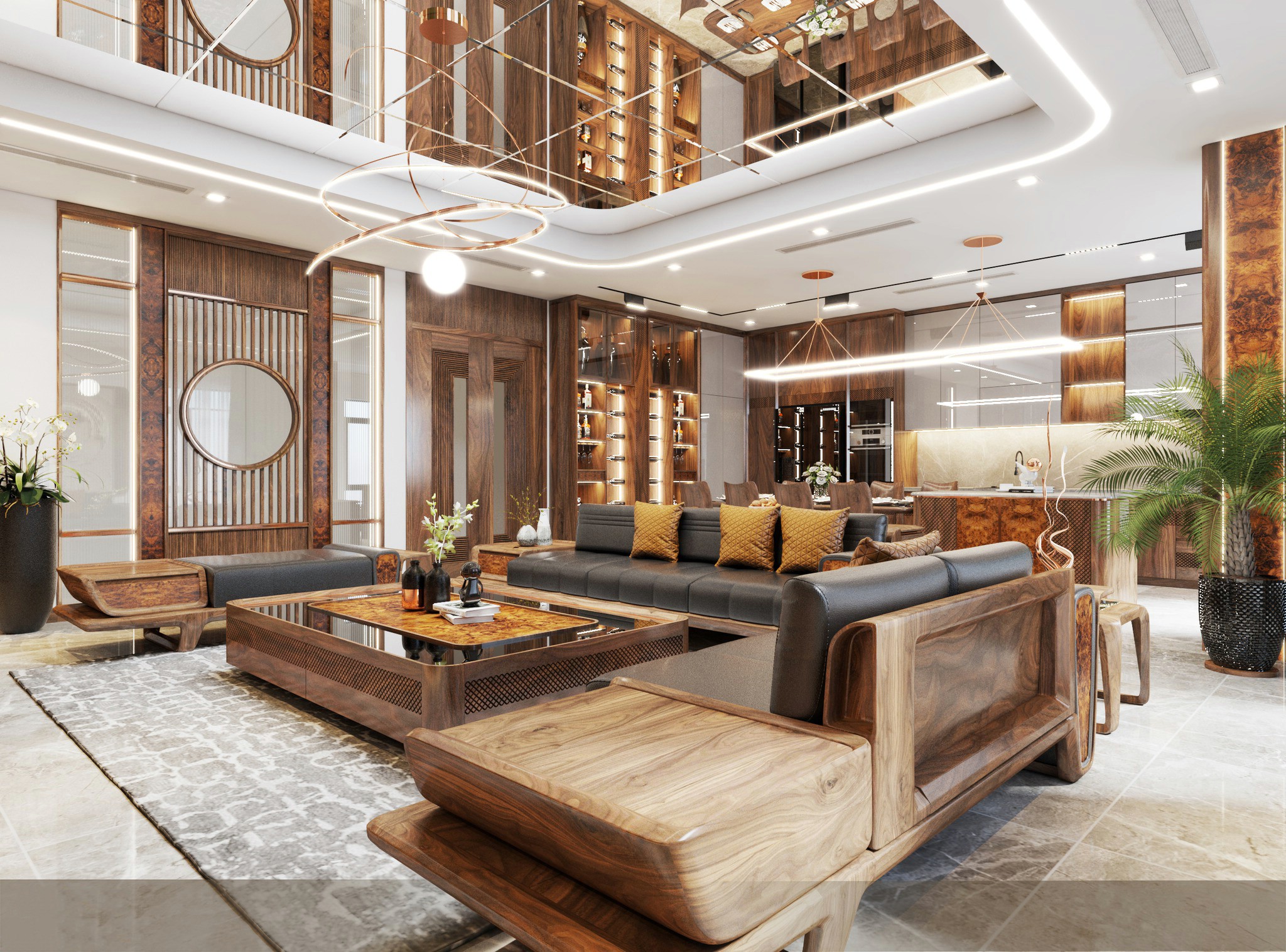 Sofa gỗ hiện đại