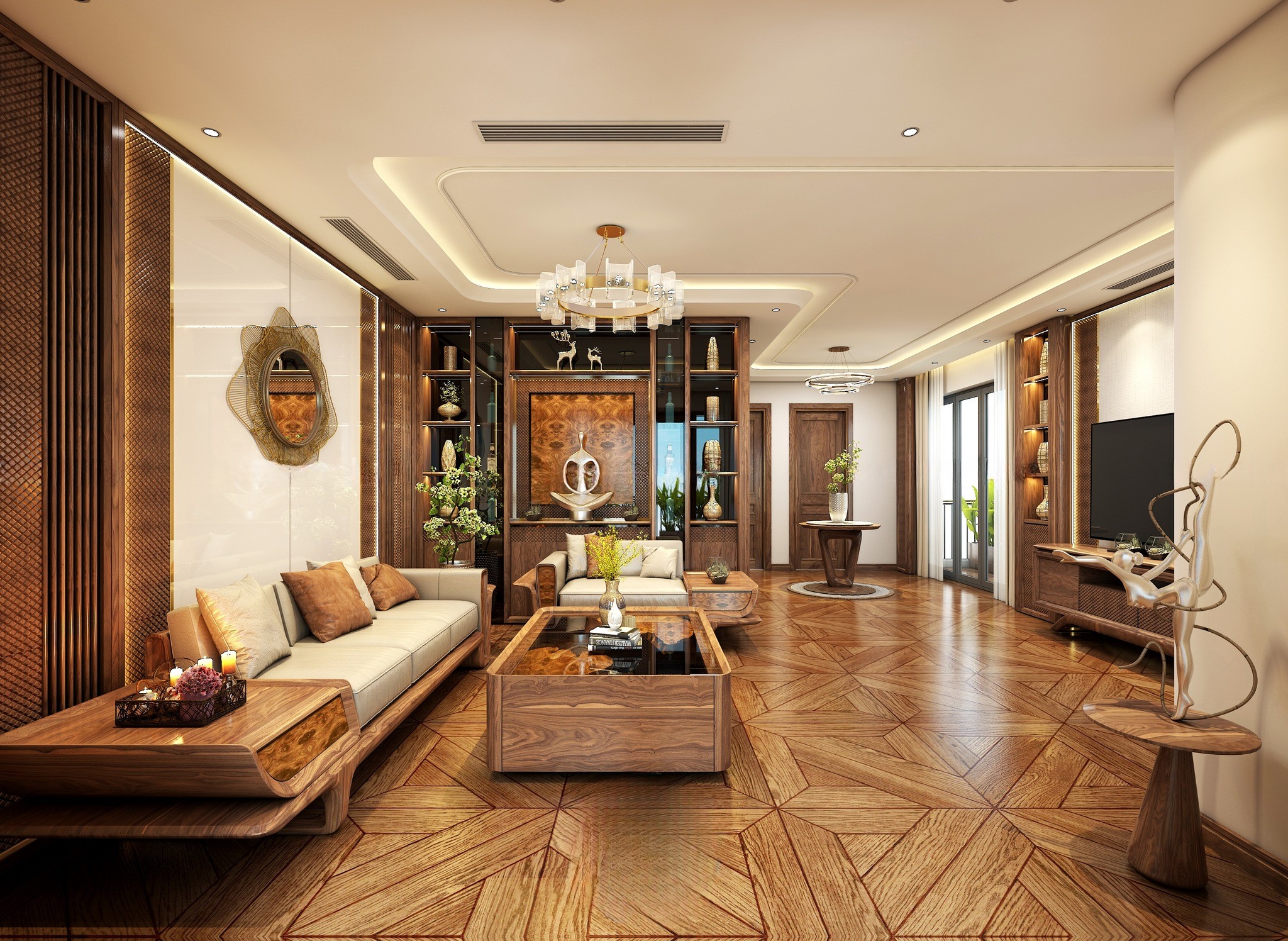 Thiết kế phòng khách chung cư đẹp